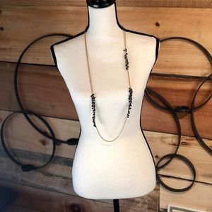 Kenneth Cole Gold and Black Beaded Necklace